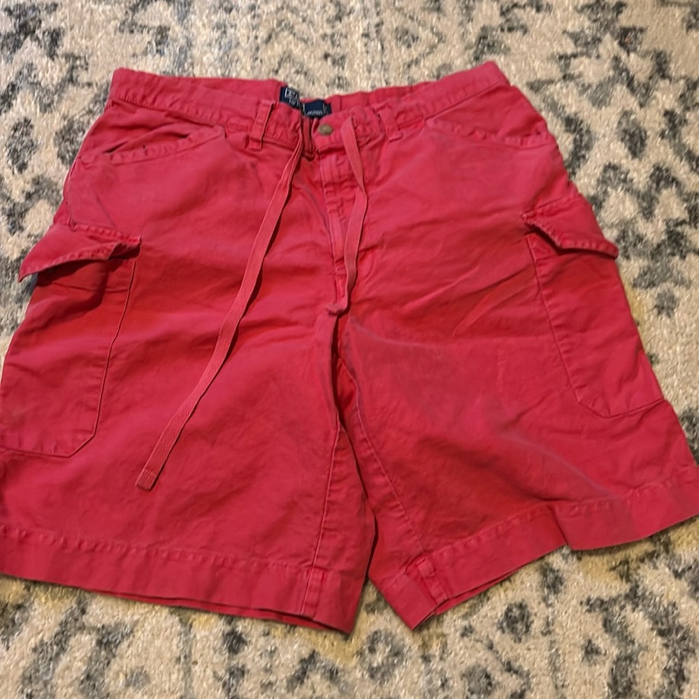 Men’s Polo Ralph Lauren Red cargo shorts, size medium
